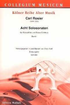 Cover 8 Sonaten Band 1 für Altblockflöte und Bc Partitur und Stimmen (Bc ausgesetzt)