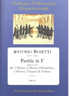 Cover Parthia F-Dur für 2 Flöten, 2 Oboen, 2 Klarinetten, 2 Hörner, 2 Fagotte und Violone Partitur und Stimmen