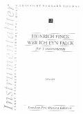 Wer ich eyn Falck for 4 instruments (SATB) score and parts Wer ich eyn Falck for 4 instruments (SATB) score and parts
