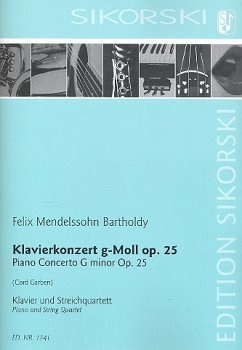 Cover Klavierkonzert g-Moll op.25 Fassung für Klavier und Streichquartett