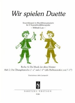 Cover Wir spielen Duette Reihe A Band 2 für 2 Sopranblockflöten Spielpartitur