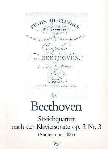 Streichquartett nach der Klaviersonate op.2,3 Stimmen