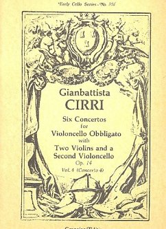 Cover Concerto op.14,4 for violoncello obbligato, 2 violins and bc parts (with 2nd violoncello)