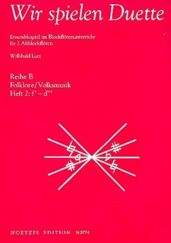 Cover Wir spielen Duette Reihe B Band 2 für 2 Altblockflöten Spielpartitur