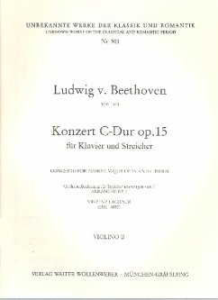 Cover Konzert C-Dur Nr.1 op.15 für Klavier und Streicher Violine 2
