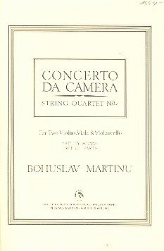 Concerto da camera String quartet no.7 score