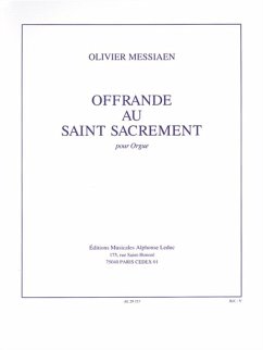 Cover Offrande au Saint Sacrement pour orgue