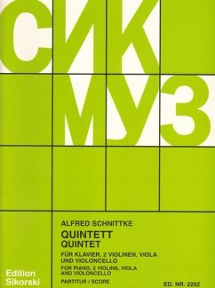Cover Quintett für Klavier und Streichquartett Partitur und Stimmen