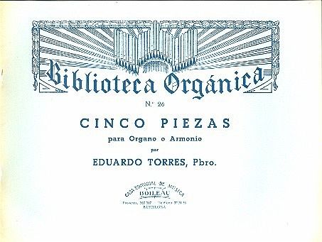 5 piezas para organo o armonio