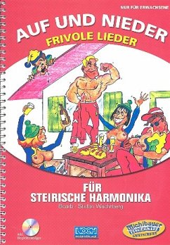 Cover Auf und nieder (+App) Frivole Lieder für steirische Harmonika
