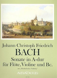 Cover Sonate A-Dur für Flöte, Violine und Bc Partitur und Stimmen