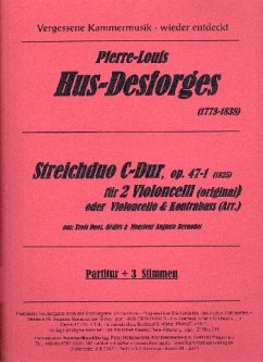 Cover Streichduo d-Moll op.47,1 für 2 Violoncelli (Violoncello und Kontrabass) Partitur und 3 Stimmen