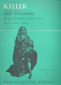 Cover 6 Triosonaten Band 2 (Nr.3-4) für 2 Altblockflöten und Bc Sonaten g-Moll und B-Dur