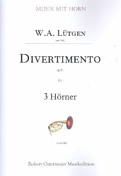Cover Divertimento op.11 für 3 Hörner Partitur und Stimmen