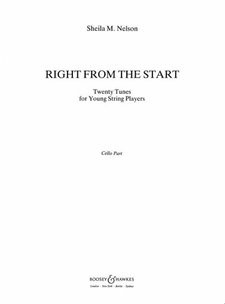 Right from the start 20 tunes for young string players Cello solo