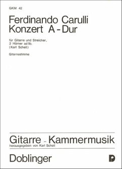 Cover Konzert A-Dur für Gitarre und Streicher, 2 Hörner ad lib. Orchesterstimmen