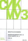 Streichquartett Nr.14 op.122 Partitur und Stimmen Streichquartett Nr.14 op.122 Partitur und Stimmen