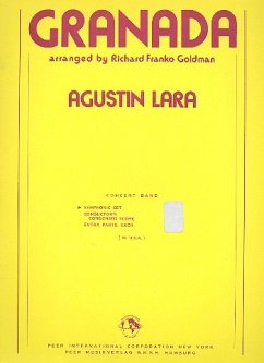 Cover Granada: for concert band score and parts