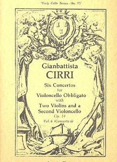 Cover Concerto op.14,6 for violoncello obbligato, 2 violins and bc parts (with 2nd violoncello)