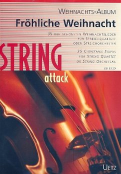 Cover Fröhliche Weihnacht für Streichquartett (Streichorchester) Partitur und Stimmen (1-1-1-1)