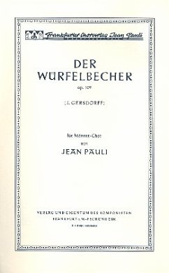 Cover Der Würfelbecher op.109 für Männerchor a cappella Partitur