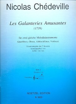 Cover Les galanteries amusantes Band 1 (Nr.1-3) für 2 gleiche Melodieinstrumente Spielpartitur