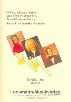 Cover 15 Werke bekannter Meister für 2 Posaunen (Baritone) Spielpartitur