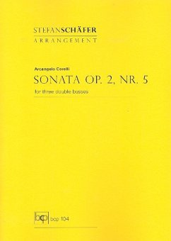 Cover Sonate op.2,5 für 3 Kontrabässe Partitur und Stimmen