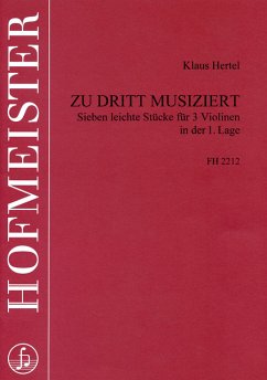 Cover Zu dritt musiziert Band 3 für 3 Violinen