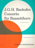 Concerto für Bassetthorn und Orchester für Bassetthorn und Klavier Concerto für Bassetthorn und Orchester für Bassetthorn und Klavier