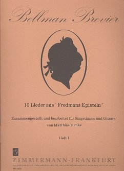 Cover 10 Lieder aus Fredmans Episteln Band 1 für Singstimme und Gitarre