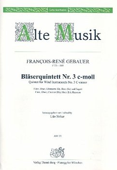 Cover Quintett c-Moll Nr.3 für Flöte, Oboe, Klarinette, Horn in Es und Fagott Stimmen