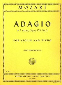 Adagio E major for violin and piano