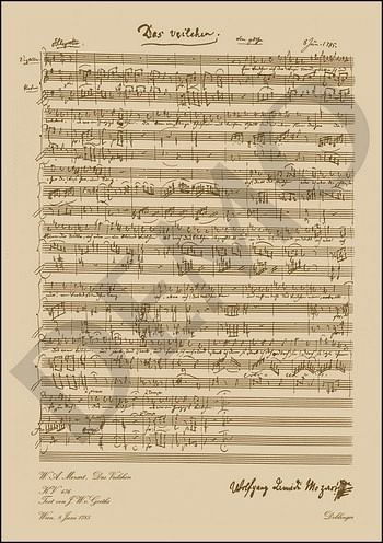 Das Veilchen KV476 Poster Faksimile-Ausgabe für Gesang und Klavier Das Veilchen KV476 Poster Faksimile-Ausgabe für Gesang und Klavier