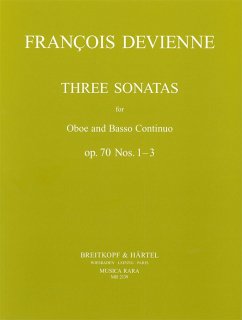 Cover 3 Sonatas nos 1-3 op.70 for oboe and BC Ledet, David, ed