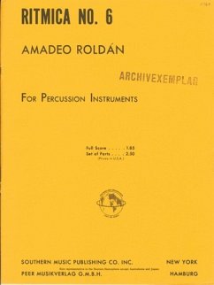 Ritmica no.6 for percussion ensemble score