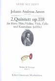 Quintett Nr.2 op.118 für Horn, Flöte, Violine, Viola und Violoncello (Kontrabass ad lib) Partitur und Stimmen