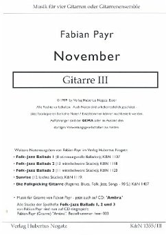 Cover November für 4 Gitarren Gitarre 3
