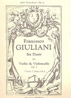 Cover 6 Duets op.3 vol.3 (nos.5-6) for violin and violoncello score and parts