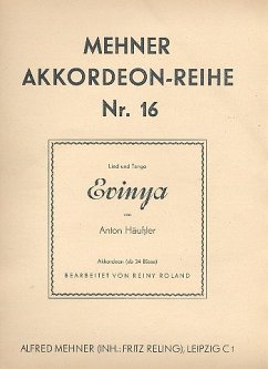 Cover Evinya Lied und Tango für Akkordeon
