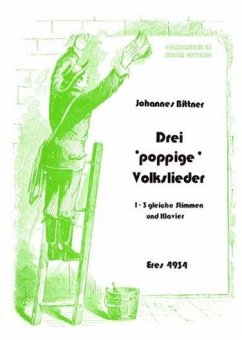 Cover 3 poppige Volkslieder für Frauenchor und Klavier Partitur