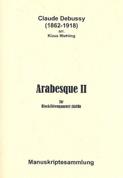 Cover Arabesque Nr.2 für 4 Blockflöten (SATB) Partitur und Stimmen