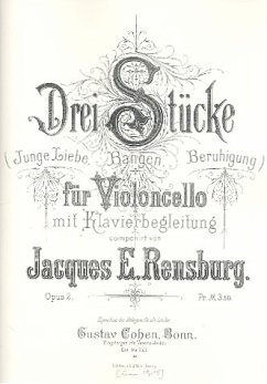 Cover 3 Stücke op.2 für Violoncello und Klavier