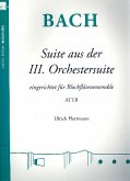 Suite aus der Orchestersuite Nr.3 BWV1068 für 4 Blockflöten (ATTB) Partitur und Stimmen