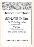 Sonate D-Dur für Viola da gamba, Violone und Bc Sonate D-Dur für Viola da gamba, Violone und Bc