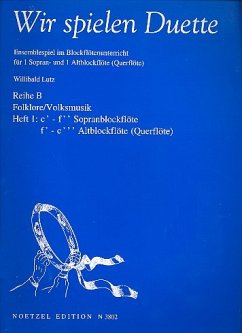 Cover Wir spielen Duette Reihe B Band 1 für 2 Blockflöten (SA) Spielpartitur