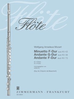 Cover 3 Sätze aus Sinfonien für 4 Flöten Partitur und Stimmen