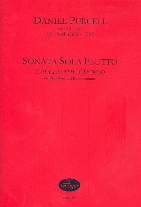 Sonata sola flutto called the Cuckoo für Sopranblockflöte und Bc