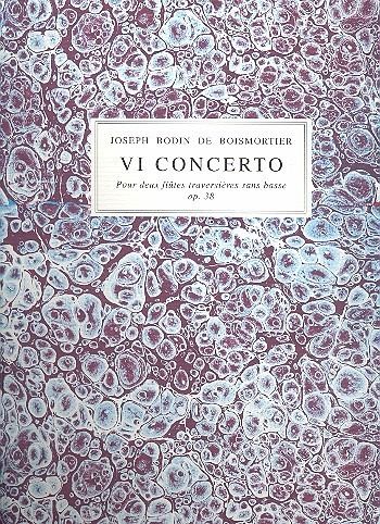 6 Konzerte op.38 für 2 Flöten Spielpartitur Faksimile