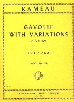 Cover Gavotte with Variations a Minor for piano